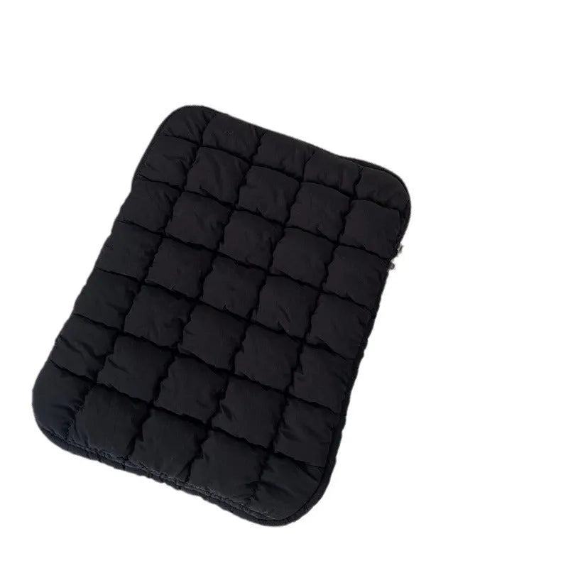 Black and white nylon laptop bag with cloud cotton lining and multiple size options