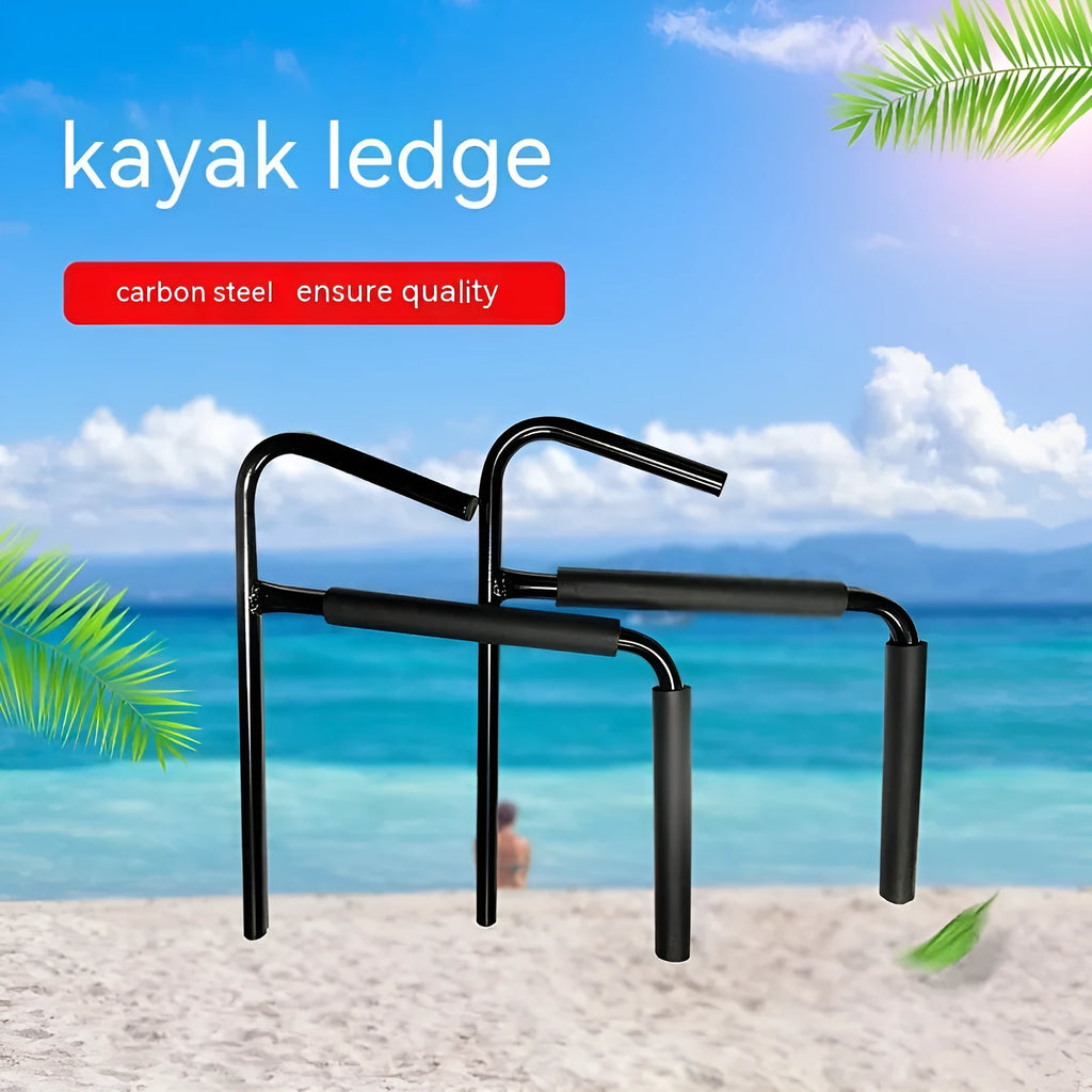 Carbon steel kayak wall hanger rack for garage storage measuring 43cm wide