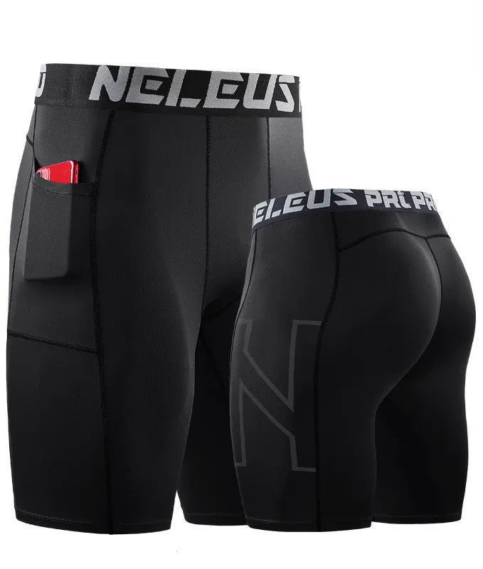 Men's black breathable milk silk running shorts with stretch fabric for summer sports