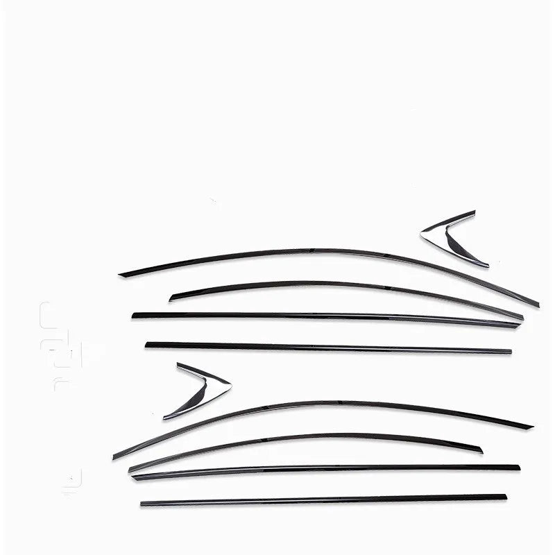 Black titanium stainless steel window trim strip complete set for window edge finishing