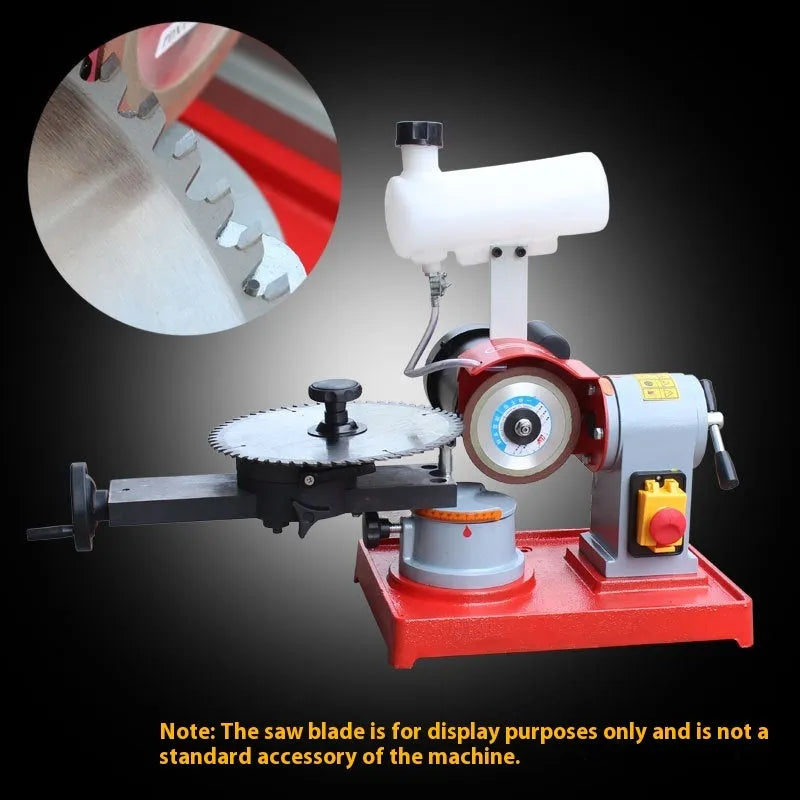 Xiao Mowang manual gear grinding machine for sharpening alloy circular saw blades on workbench