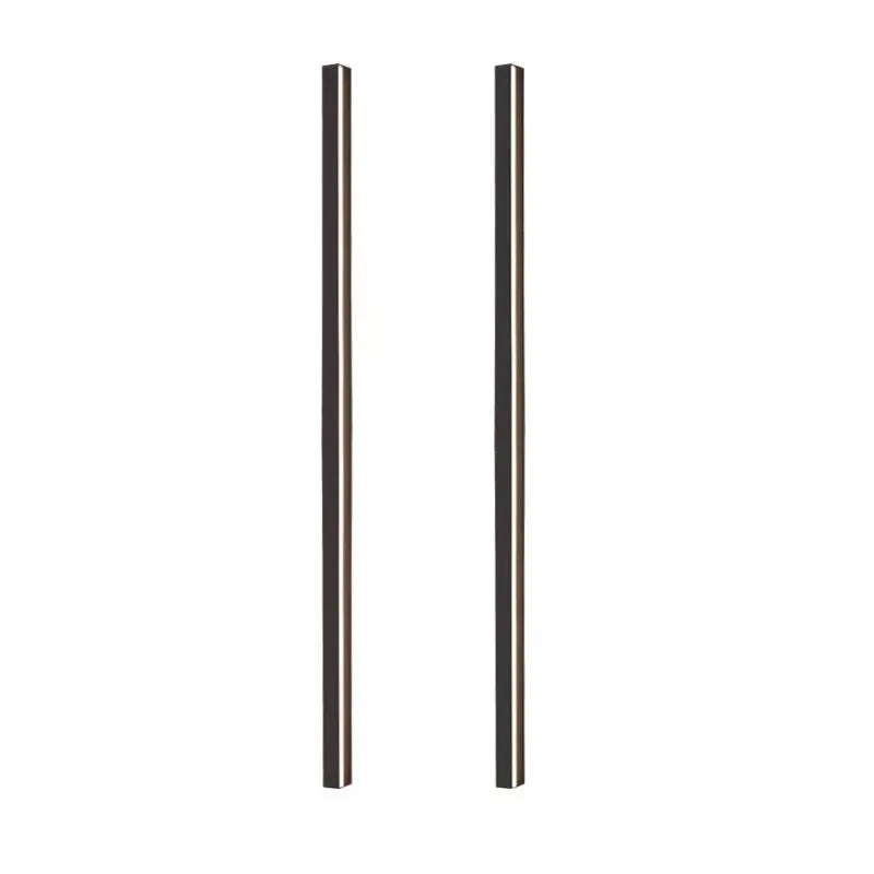 Black 80cm long aluminium LED strip wall lamp with a slotted-free design and touch control panel.