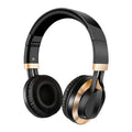Black wired head-mounted headphones with microphone and 3.5mm plug for mobile phone karaoke.