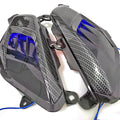 Yamaha NMAX motorcycle LED side lamp replacement kit with carbon fibre decoration in blue light option