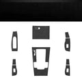 Unksera car interior sticker kit with pre-cut pieces for dashboard, centre console, and gear handle