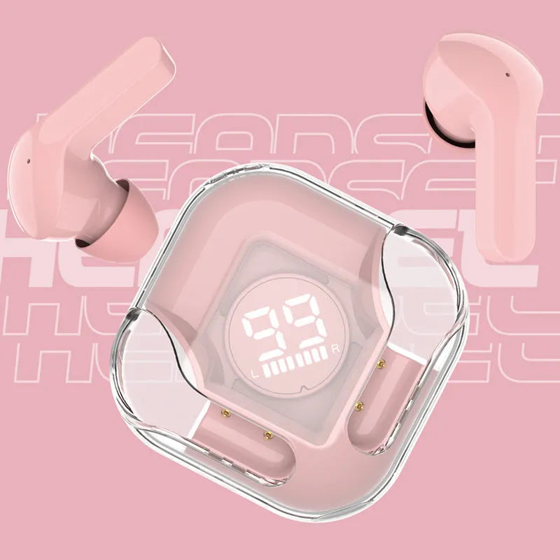Bluetooth wireless TWS noise reduction headphones in Black, Blue, Green, Pink and White colour options