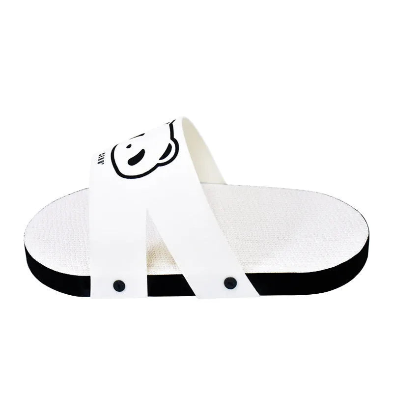 White slipper-style corrugated paper cat scratch board for feline claw care
