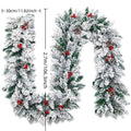 Christmas decorative rattan vine with white flocking snow in American style design