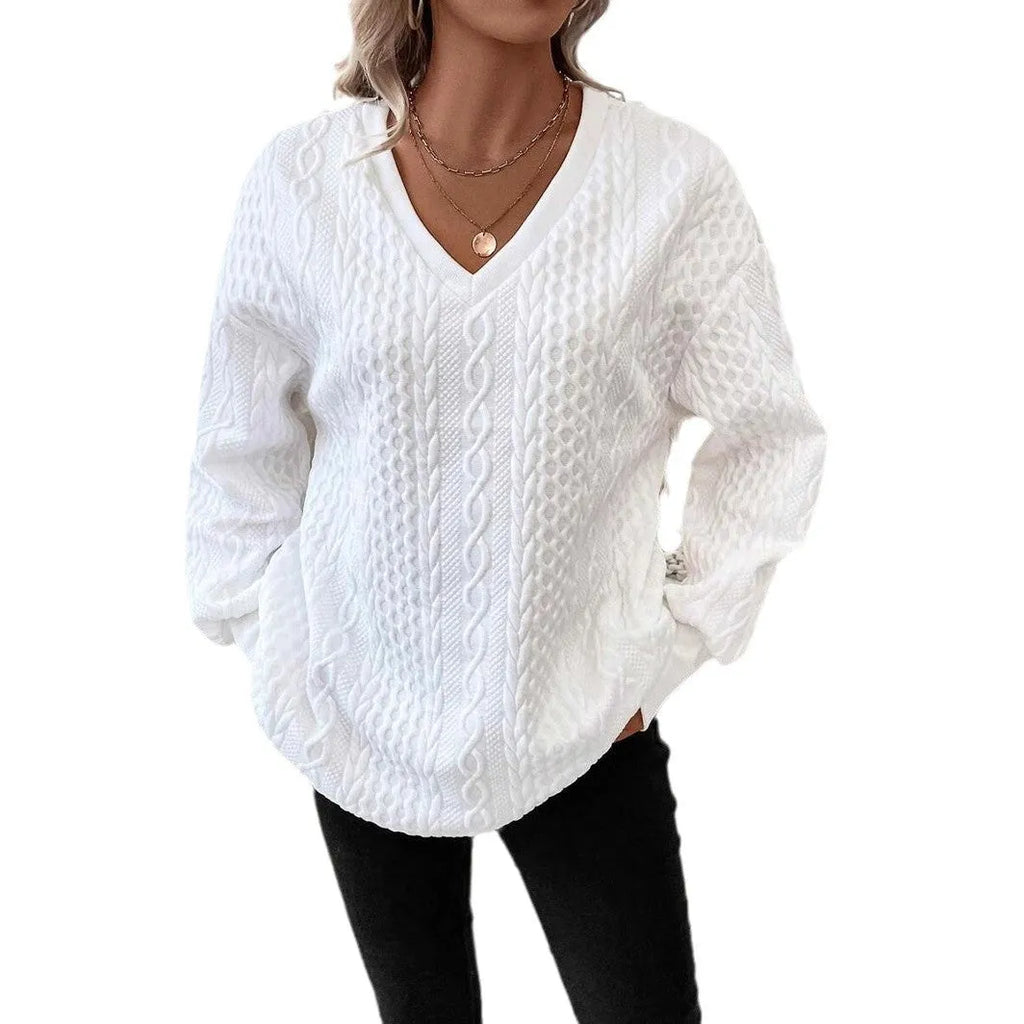 Men's milky white polyester t-shirt with 3D pattern, Japanese Korean loose fit design, long sleeves