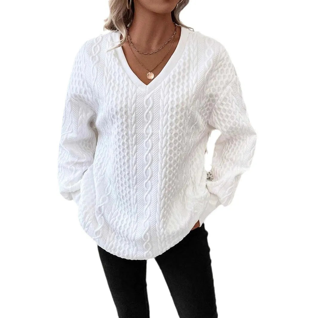 Men's milky white polyester t-shirt with 3D pattern, Japanese Korean loose fit design, long sleeves