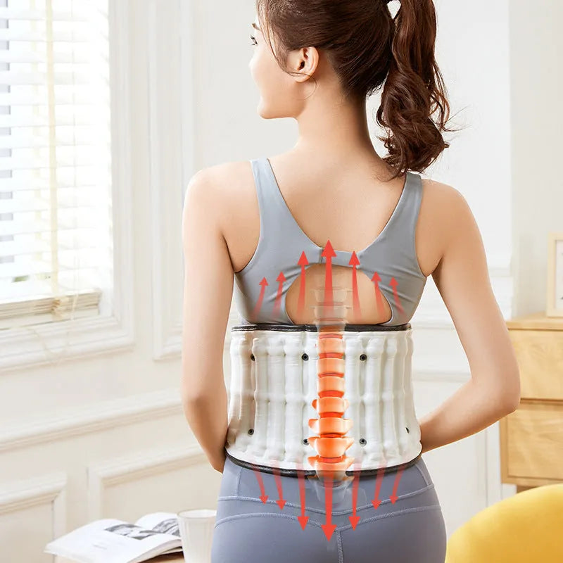 Automatic inflation lumbar waist supporter in PU material with S and M size options