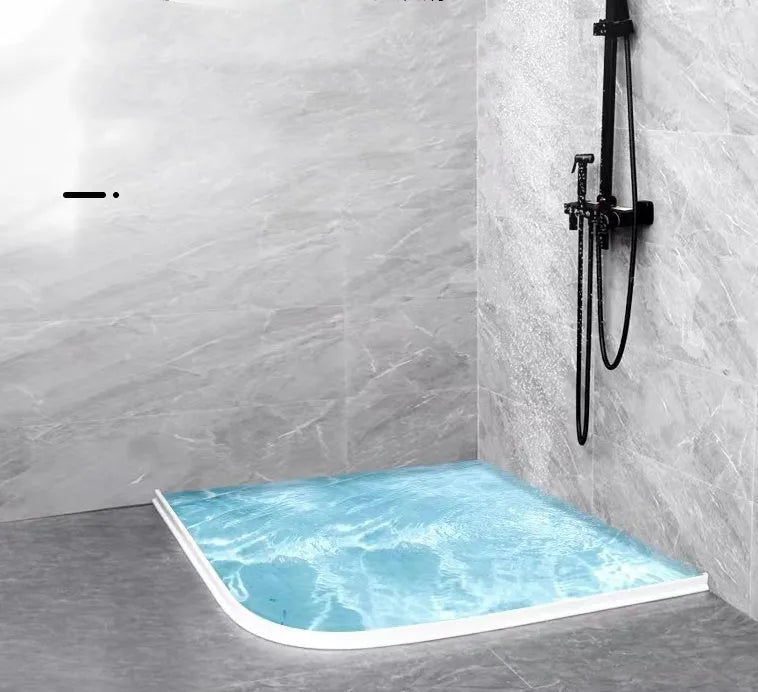 Flexible black TPE bathroom water blocking strip for shower floor waterproofing