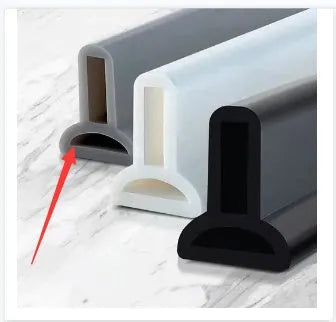 Flexible black TPE bathroom water blocking strip for shower floor waterproofing