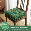 American style dining chair cushion with botanical print measuring 40x40x8cm
