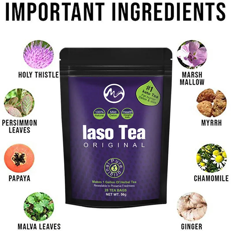 A single sealed bag of sugar-free instant slimming tea using cold soak process.
