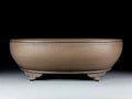 Handmade purple sand oval flowerpot classical style 50 cm length