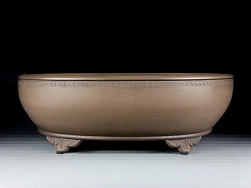 Handmade purple sand oval flowerpot classical style 50 cm length
