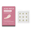 Box of 9 clear hydrocolloid acne patches for pimples and closed comedones