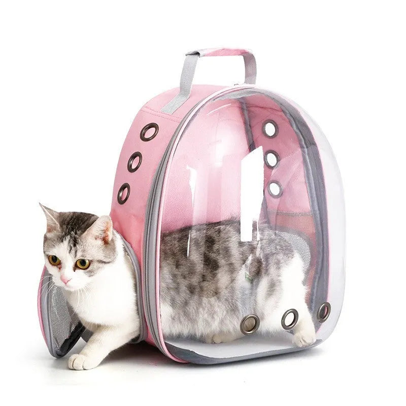 A grey PC plastic pet carrier bag with a side-opening door, shown on a white background.