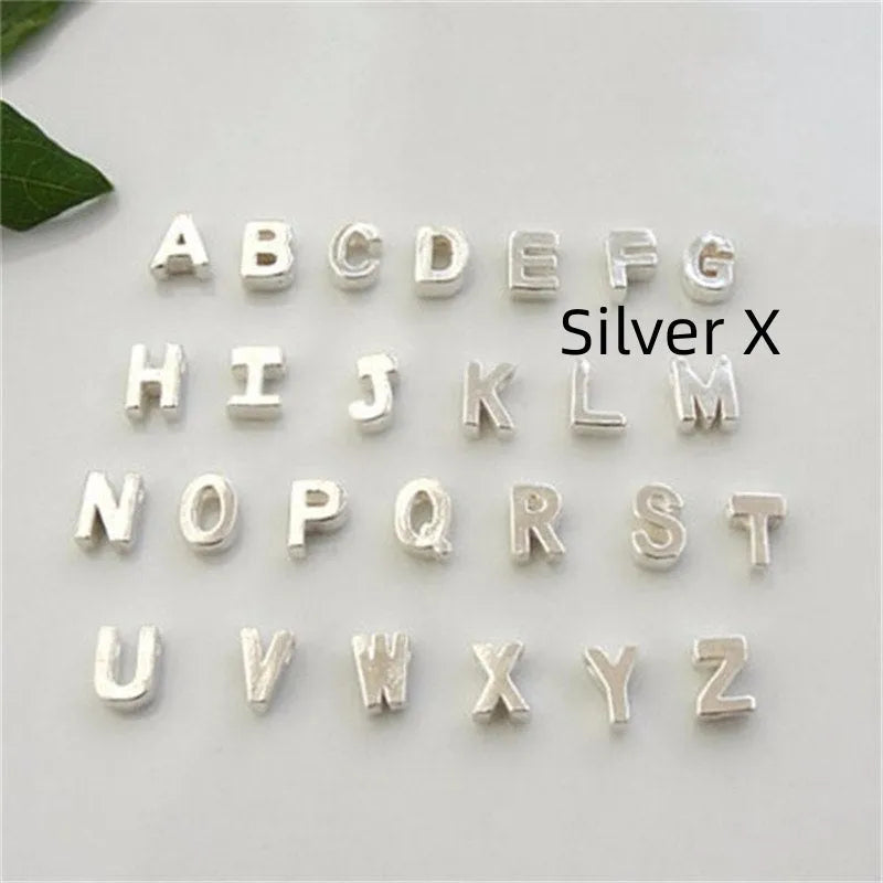 Peach heart shaped letter necklace pendant in alloy with gold and silver finish options