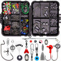 257-piece fishing lure and hook accessories set in ABS storage box for Texas, sea, and rock fishing