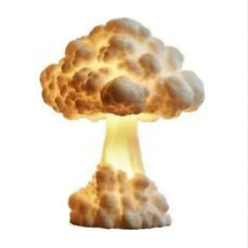 Modern art mushroom cloud table lamp with USB socket power supply