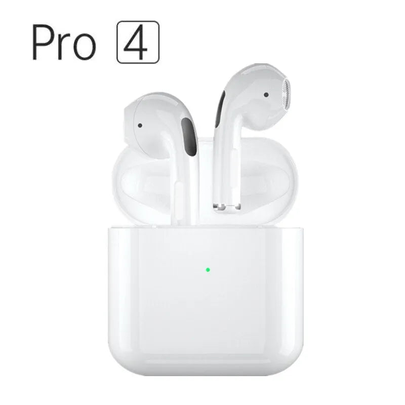 Stereo Binaural Sports Pro4 wireless Bluetooth headset in black or white with in-ear sports design