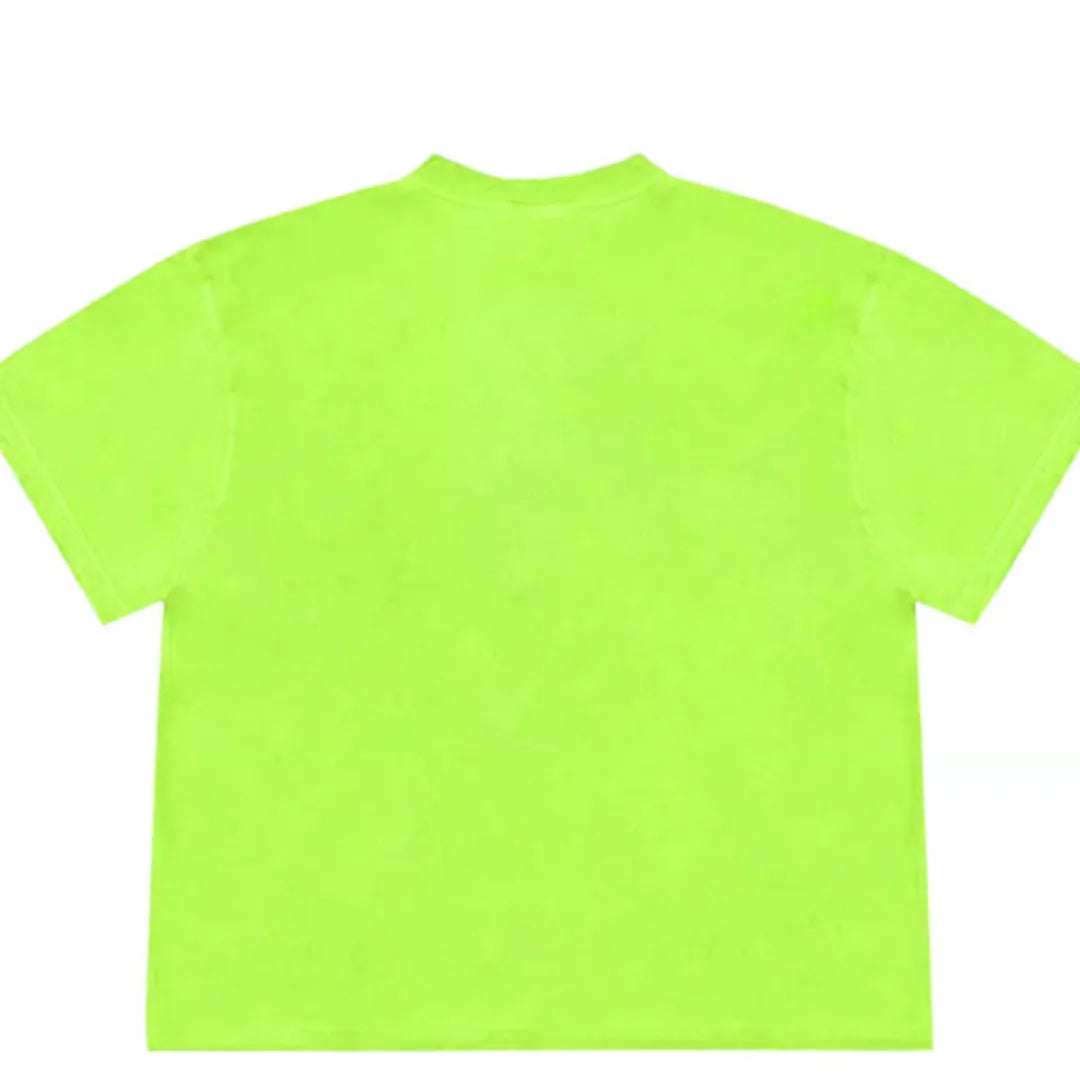 Blueberry patchwork short sleeve t-shirt in loose fit with plant patterns on Ice Oxygen Cotton fabric