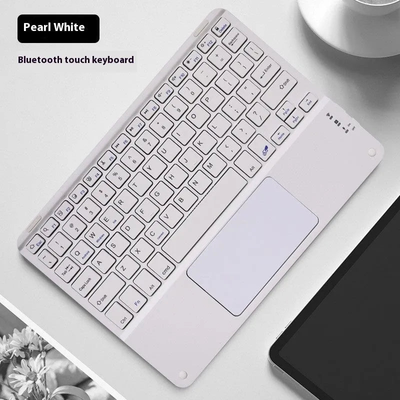 Square hat touch Bluetooth wireless keyboard with multi-colour capacitive surface in various colour options