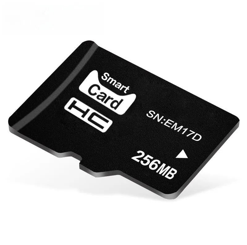256MB MicroSD memory card measuring 11x15mm for portable music players and cameras