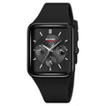 Square silicone waterproof digital watch for girls with 10.8mm thickness in multiple colour options
