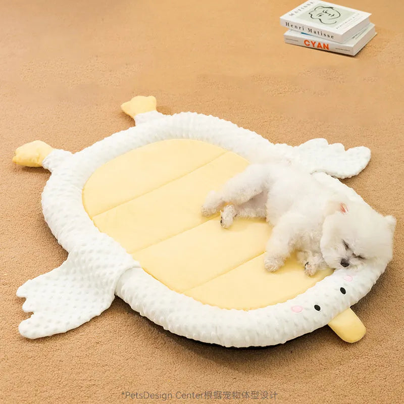 Orthopedic dog bed with removable cover in sofa style, showing waterproof interior and supportive foam