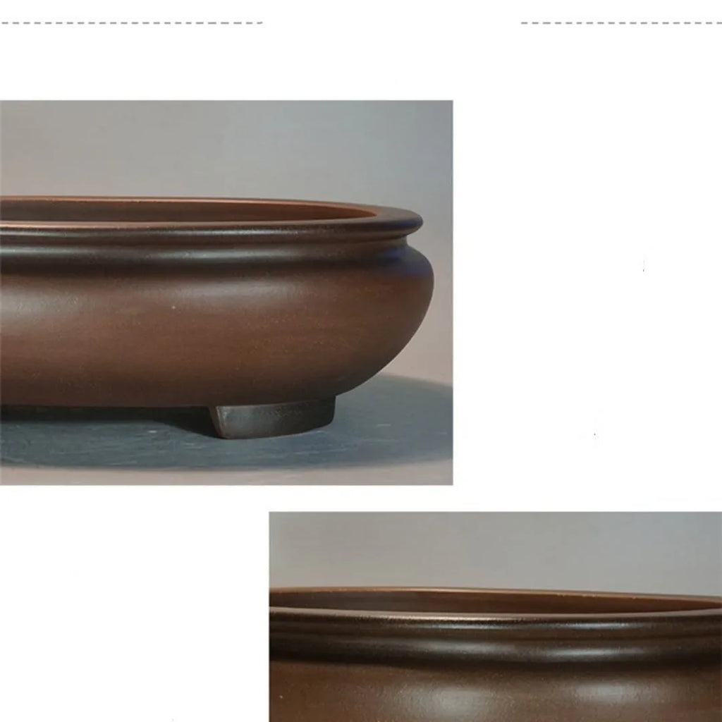 Handmade classical style purple sand flowerpot measuring 58cm for indoor desktop gardening