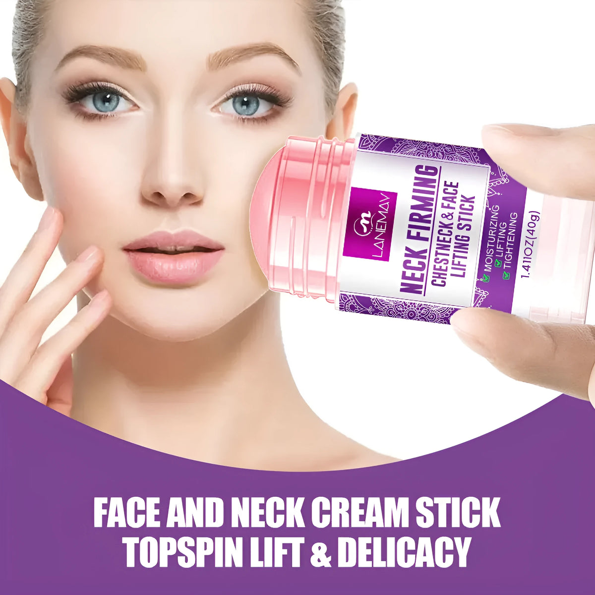 40g tube of anti-wrinkle neck firming cream with moisturising and brightening properties