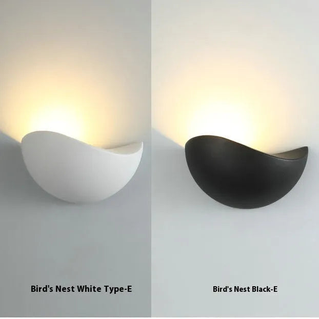 Black Bird's Nest design aluminium alloy waterproof LED lamp for courtyard or bedroom.