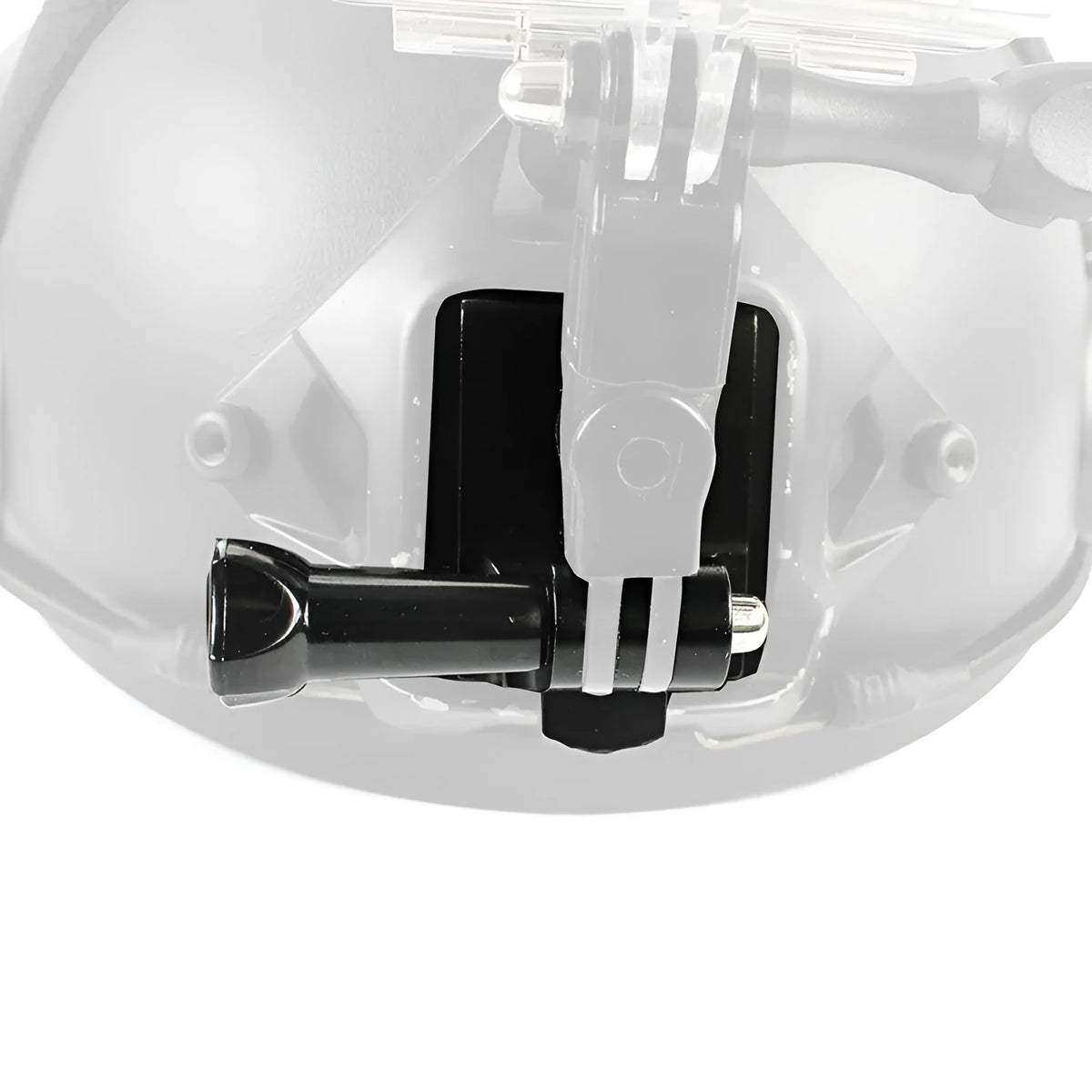 Black GoPro helmet holder extension rod bracket with quick-release mechanism for GoPro 3 and 4 cameras