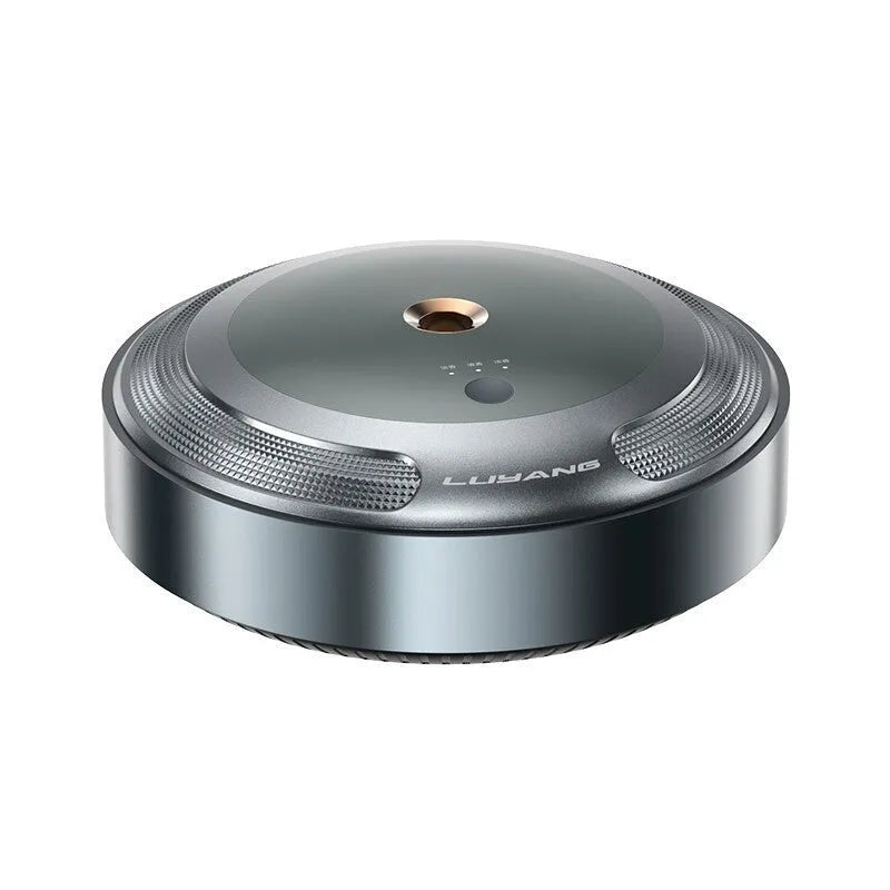 Car air freshener diffuser with automatic spray, zinc alloy shell and vehicle logo colour option