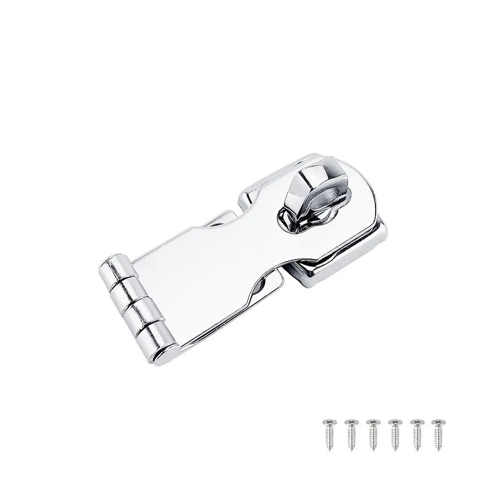Single silver stainless steel lock bolt with marine grade 304 construction for cabinets and doors