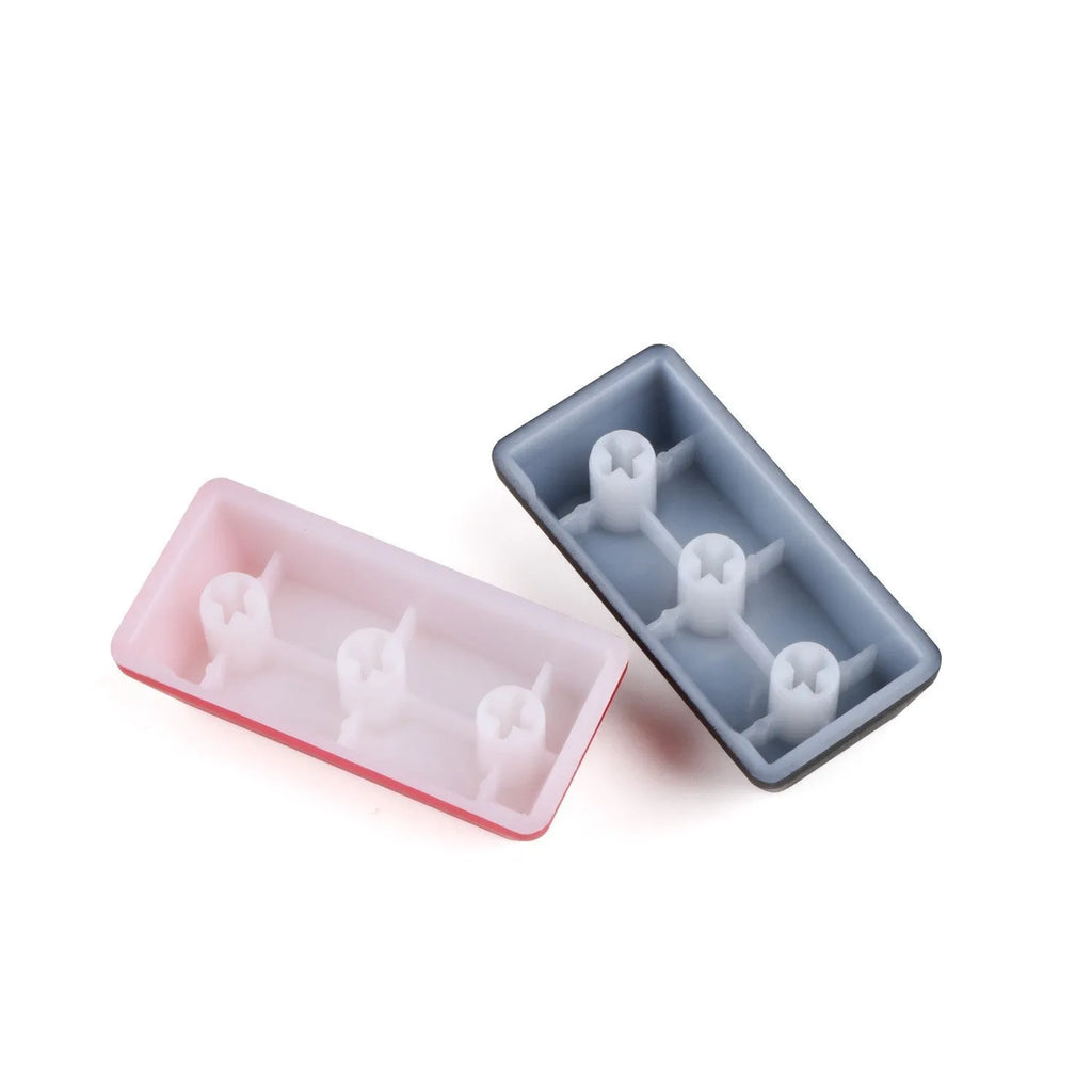 Transparent mechanical keyboard keycap with safety evacuation exit graphic in red text