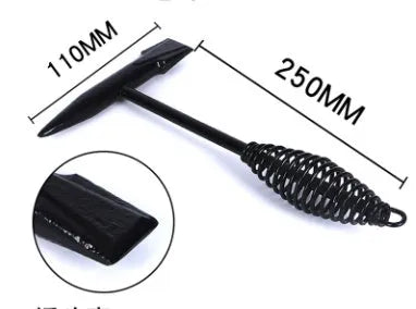 Electric welding slag hammer with a spring steel handle and high-carbon steel head.
