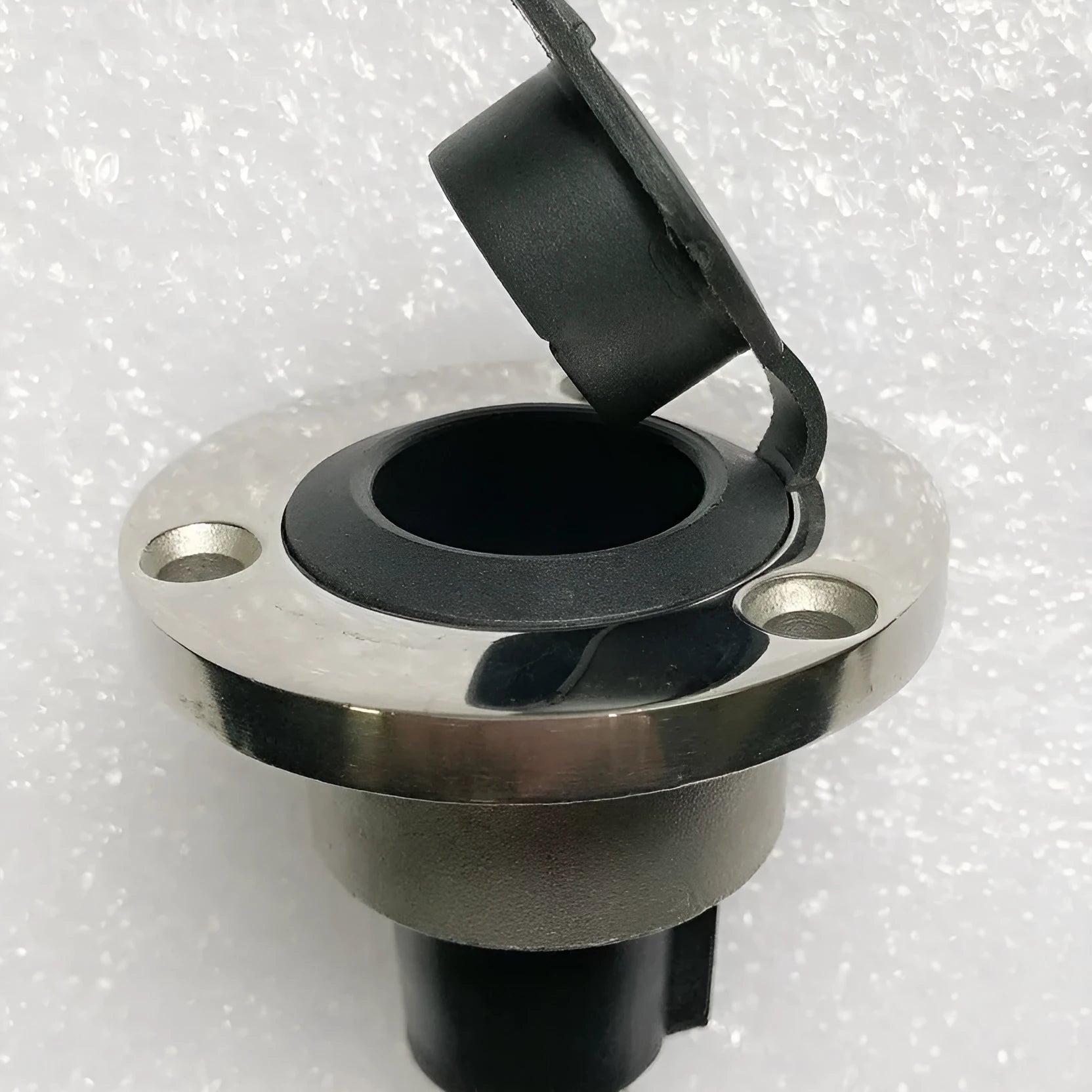 Stainless steel yacht anchor light ring socket with bottom wiring for marine navigation lights