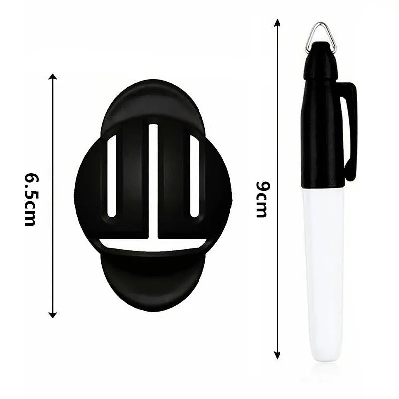 Golf putting alignment tool with scribers and drawing pens for practice