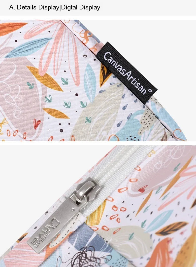 White waterproof 14 inch laptop inner bag in PU leather with shock-resistant construction