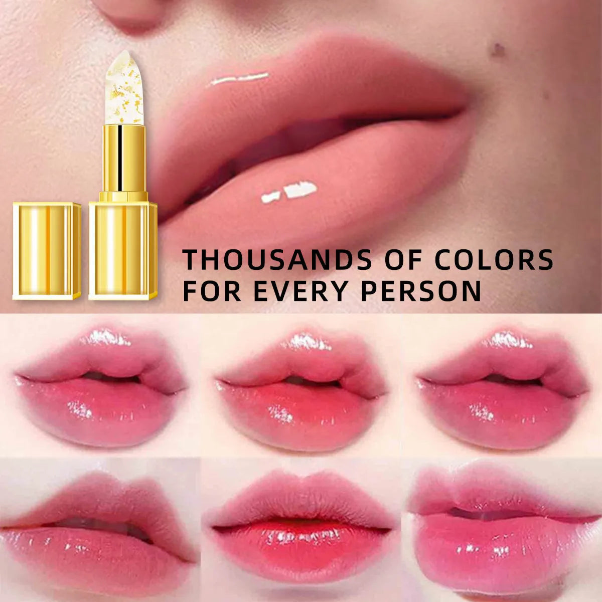 Anti-smudge gilding warm colour-changing lipstick in 3.5g size with universal formula