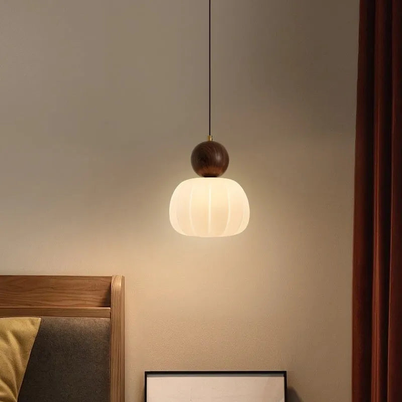 Nordic style creative pumpkin shape chandelier with alloy construction in a choice of colours.