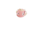 Cotton chest and back hand holding rope harness for small dogs in pink and black colours with size options