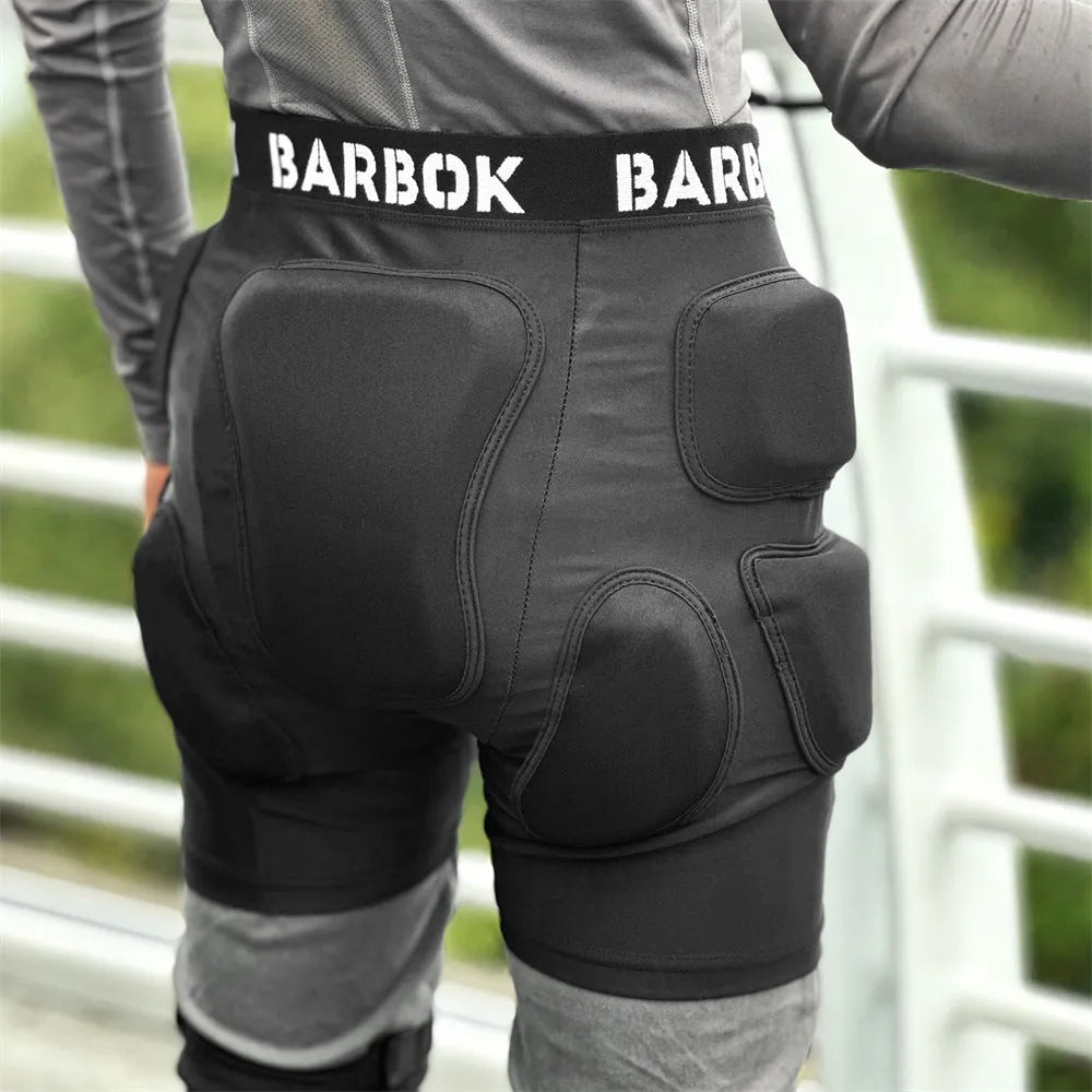 BA103 Black adults hip protector trousers for skating with integrated shock-absorbing pads