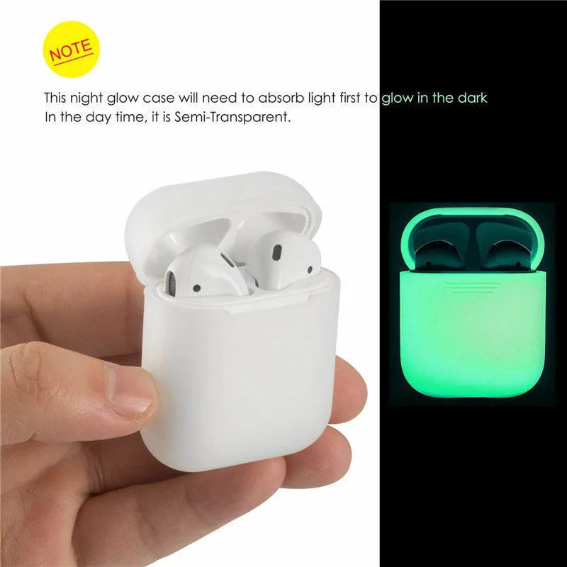 Luminous silicone flip-top protective case for Apple AirPods