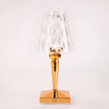 Portable touch projection night light with rose gold plating and acrylic construction