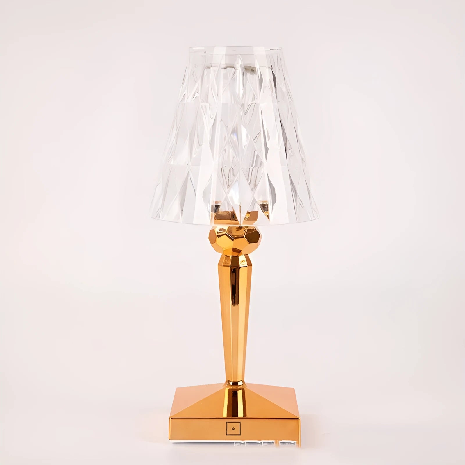 Portable touch projection night light with rose gold plating and acrylic construction